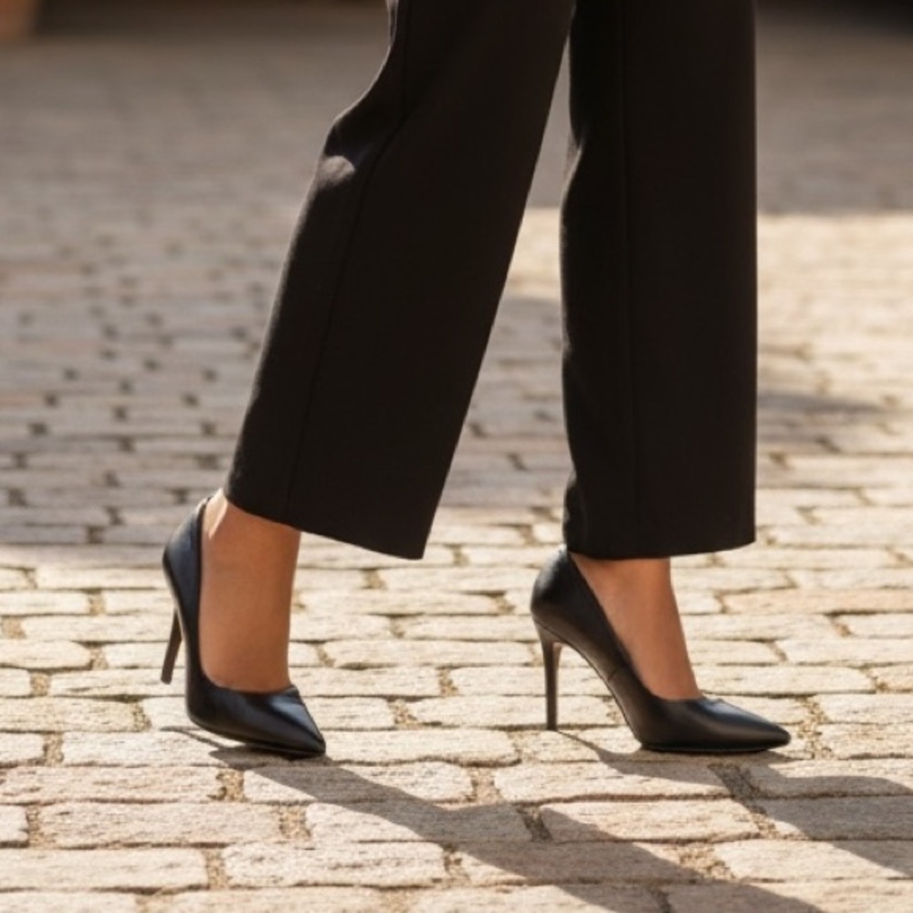 NWOT Marc Fisher Nappa Leather Black Marigolo Heels